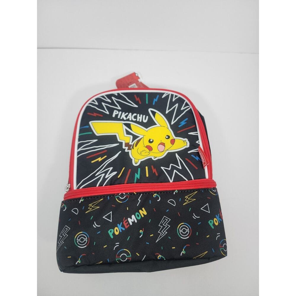 Pokemon Pikachu Thermos Dual Compartment Lunch Bag- New